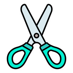 Scissor Filled Line Icon