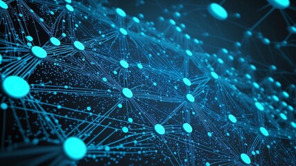 Blue conecting the dot concept technology background, Generetive AI