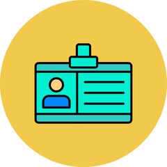 ID Multicolor Circle Filled Line Icon
