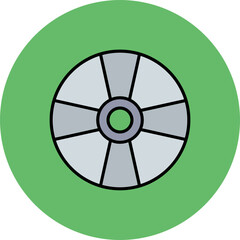 Cd Multicolor Circle Filled Line Icon