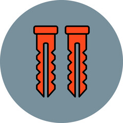 Wall Plug Multicolor Circle Filled Line Icon