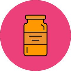 Jar Multicolor Circle Filled Line Icon