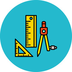 Geometry Multicolor Circle Filled Line Icon