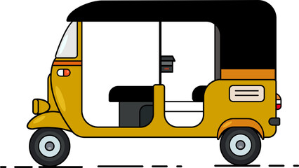 yellow auto isolated