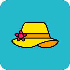 Pamela Multicolor Round Corner Filled Line Icon