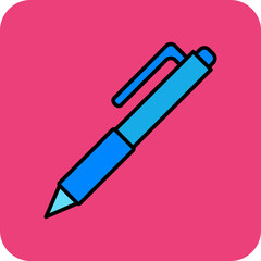 Fototapeta premium Pen Multicolor Round Corner Filled Line Icon