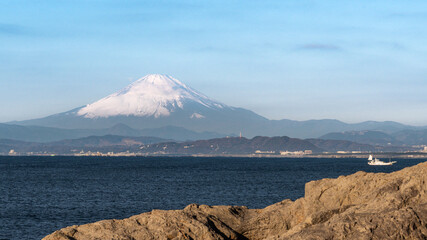 View of Mt. Fuji from Island