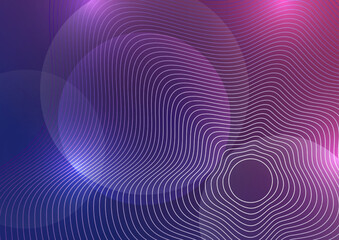 Abstract background liquid organic shapes of dynamic waves and circles, lines on a bright color background. Vector
