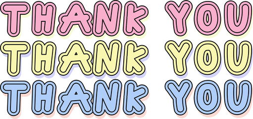 colorful trendy lettering text phrase decoration