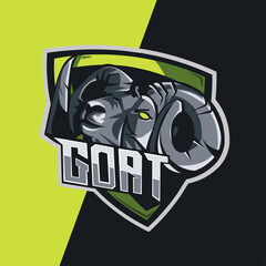 vector illustration, goat esport logo, for game squad, team and animal logo,