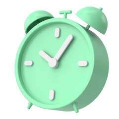 3D alarm clock. 3D illustration.