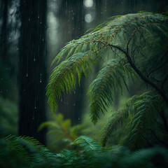Las deszczowy