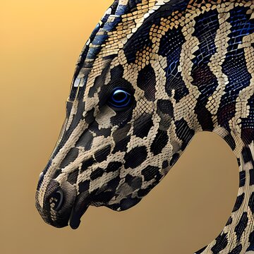 animal with 2 gene mutations between horse and pythons  - Generative AI