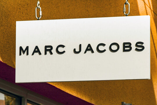 Las Vegas, Nevada, USa - February 2019: Sign above the entrance to the Marc Jacobs store in the Simon Premium Outlets north in Las Vegas.