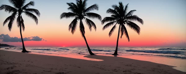Fototapeten sunset on the beach © Dual Studio