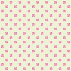 Seamless pattern pink dot Abstract vector illustration on yellow background fabric pattern design wallpaper.