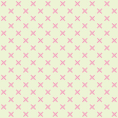 Seamless pattern pink dot Abstract vector illustration on yellow background fabric pattern design wallpaper.