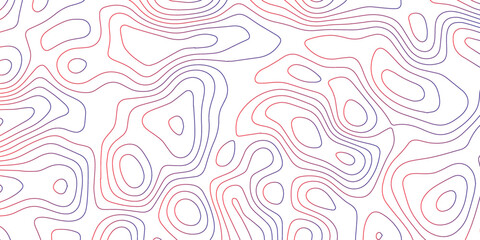 Abstract Topographic map background with wave line. gradient multicolor wave curve lines banner background design. Vector illustration. Line topography map contour background.