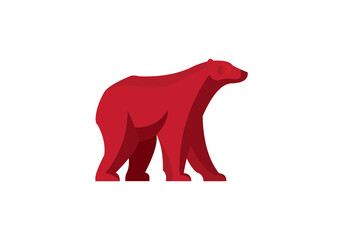 Obraz premium Bear logo template design abstract icon isolated white background