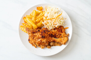 grilled spicy barbecue chicken steak