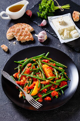 fasolakia, green beans, tomatoes and potatoes stew
