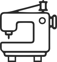 Sewing icon, sewing machine icon black vector