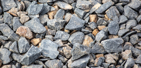 Stone gravel as an abstract background.