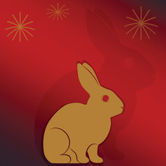 Chinese new year. Rabbit symbol
