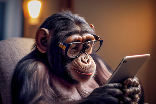 Monkeys Cartoons With Glasses Images – Browse 4,808 Stock Photos, Vectors,  and Video | Adobe Stock