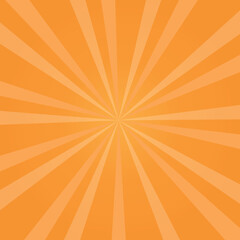 Abstract background of orange sunburst