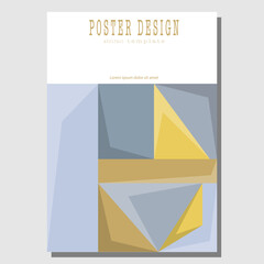 Abstract geometric design. Template for a cover, banner, poster. Corporate style layout. The idea of interior design, decoration and creative creativity
