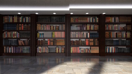 オンラインミーティング用背景 テレビ会議背景用 ZOOM会議背景用 CG 部屋 ラウンジ 本棚 書斎 図書館 video conferencing for using in video conference and as a zoom background.