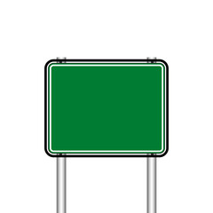 Obraz premium Blank Road sign isolated on white background