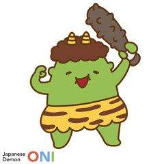 日本の鬼のキャラクターシリーズ「元気な鬼」