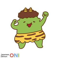 日本の鬼のキャラクターシリーズ「元気な鬼」