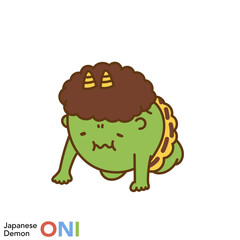 日本の鬼のキャラクターシリーズ「悔しがる鬼」