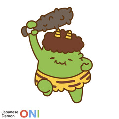 日本の鬼のキャラクターシリーズ「元気な鬼」