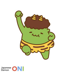 日本の鬼のキャラクターシリーズ「元気な鬼」