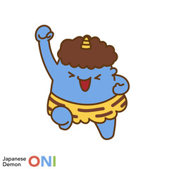 日本の鬼のキャラクターシリーズ「元気な鬼」