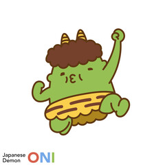 日本の鬼のキャラクターシリーズ「怒る鬼」
