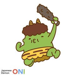 日本の鬼のキャラクターシリーズ「怒る鬼」