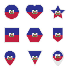 Obraz premium flags of countries as fabric badges