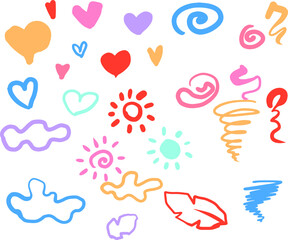 Set of doodle ellements