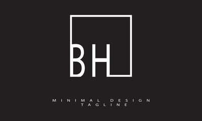 Fototapeta premium BH or HB Minimal Logo Design Vector Art Illustration