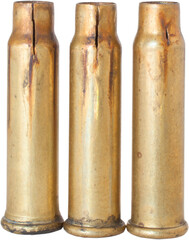 Rifle brass that split after being shot