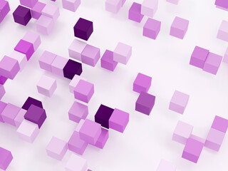 3d rendered abstract soft purple background with square shape