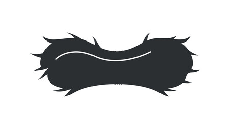 Icon with hay. Dark silhouette or sticker with collected dry straw or heap of wheat in hayloft. Agriculture or farming. Design element for app. Cartoon flat vector illustration isolated on white