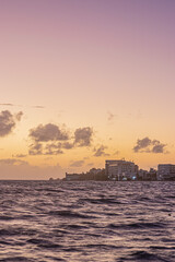 Fototapeta premium sunset in the sea in San Andres Isla