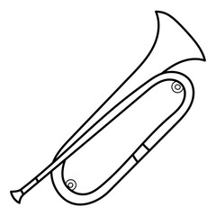 bugle line icon