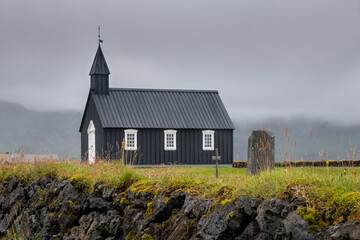 The church Budakirkja in Iceland